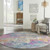 Homeroots Home Decor 8’ Round Ivory and Multi Abstract Area Rug