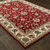 Homeroots Home Decor 6' x 9' Red and Ivory Machine Woven Floral Oriental Indoor Area Rug