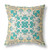 20" X 20" Yellow And White Broadcloth Floral Throw Pillow