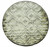 8’ Round Gray Beige Distressed Diamond Area Rug - 606114611790