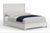 White Ribbed Texture Solid Wood Full Bed Frame