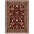 Homeroots Home Decor 5' x 8' Oriental Power Loom Area Rug, Red Black Ivory Brown, Stain Resistant with Fringe