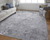 Homeroots Home Decor 7' x 10' Abstract Stain Resistant Area Rug, Silver Gray and White