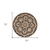 6' Black and Tan Round Wool Floral Medallion Hand Tufted Area Rug
