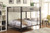83" X 63" X 65" Sandy Black Metal Bunk Bed