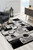 Homeroots Home Decor 3' x 15' Gray Blocks and Rings Runner Rug