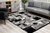 Homeroots Home Decor 3' x 15' Gray Blocks and Rings Runner Rug