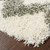 4' X 6' Grey And Ivory Geometric Shag Power Loom Stain Resistant Area Rug Polypropylene
