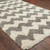 4' X 6' Grey And Ivory Geometric Shag Power Loom Stain Resistant Area Rug Polypropylene