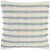 Pale Blue and Ivory Textured Stripes Throw Pillow