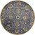 Homeroots Home Decor Hand Tufted Traditional Round Indoor Area Rug, Midnight Blue, 6' Round