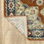 6' X 9' Rust Beige Teal Blue And Gold Oriental Power Loom Stain Resistant Area Rug - 606114595502