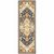 2' X 8' Navy Rust Blue Ivory And Gold Oriental Tufted Handmade Stain Resistant Runner Rug