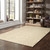 Homeroots Home Decor 5' x 7' Sand and Ivory Geometric Power Loom Stain Resistant Area Rug