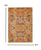 Homeroots Home Decor Sun Gold and Navy Distressed Area Rug, Sun Gold and Navy Color, 7' x 10' Size