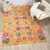 Homeroots Home Decor Sun Gold and Navy Distressed Area Rug, Sun Gold and Navy Color, 7' x 10' Size