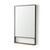 40" Black Metal Framed Accent Mirror With Shelf