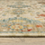5' X 8' Blue And Beige Oriental Area Rug With Fringe