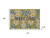 36" X 72" Brown Light Blue And Green Floral Welcome Outdoor Coir Door Mat