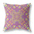 26" X 26" Purple And Yellow Broadcloth Floral Throw Pillow