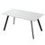 66" White and Black Sintered Stone and Steel Dining Table