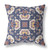 26" X 26" Blue And White Broadcloth Floral Throw Pillow
