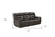 87" Gray And Black Faux Leather Reclining USB Sofa