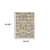 4' X 6' Beige Grey Blues Orange Yellow And Ivory Abstract Power Loom Stain Resistant Area Rug