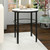 24" Black And White Faux Marble And Steel Round End Table