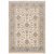 6' X 9' Ivory And Blue Oriental Power Loom Stain Resistant Area Rug With Fringe