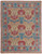 8' X 12' Blue Red and Yellow Wool Oriental Hand Knotted Area Rug
