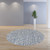 Homeroots Home Decor 8' Slate Grey Heather Round Indoor Shag Rug, Slate Grey, Round
