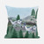 26x26 Green Blue Deer Blown Seam Broadcloth Animal Print Throw Pillow