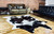 Homeroots Decor 72" x 84" Tricolor Cowhide Rug, Tricolor, 72 x 84 Inches
