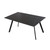 63" Black Sintered Stone and Steel Dining Table