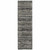 8' Black and Gray Geometric Shag Power Loom Runner Rug