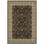 8' X 11' Black And Ivory Oriental Power Loom Stain Resistant Area Rug