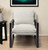 35" Gray And Black Fabric Lounge Chair