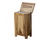 24" Brown Solid Wood Laundry Hamper With Lid