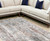 9' x 12' Gray Abstract Washable Non Skid Area Rug