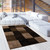 Homeroots Home Decor 2' x 20' Brown Geometric Blocks Runner Rug