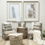 Off White Fabric Seat Accent Chair With Ash Wood Frame