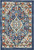 2’ x 3’ Blue and Ivory Medallion Scatter Rug