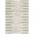 4' X 6' Ivory And Grey Geometric Shag Power Loom Stain Resistant Area Rug Polyester