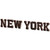 Archera "New York" 110" X 20" Black And Brown New York Metal Wall Decor
