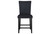 25" Black Wood and Velvet Counter Height Bar Chair