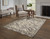 5’ x 8’ Gray Beige Distressed Diamond Area Rug - 606114611776