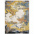 Homeroots Home Decor 5' x 8' Abstract Power Loom Stain Resistant Area Rug, Yellow Gold, Blue, Grey, Brown, and Beige