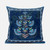 26x26 Blue Brown Blown Seam Broadcloth Floral Throw Pillow