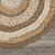 Homeroots Home Decor Multicolored Concentric Boutique Jute Rug